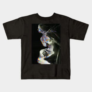 Vaporwave greek glitch statue Kids T-Shirt